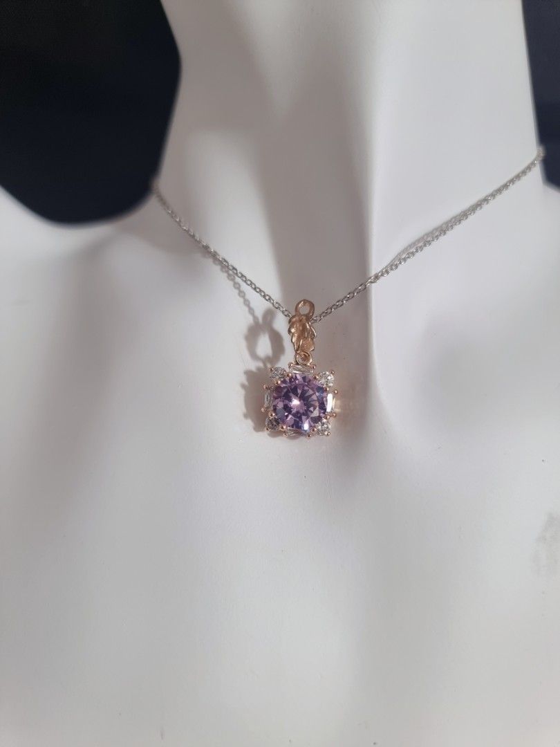 Purple sales jewel necklace