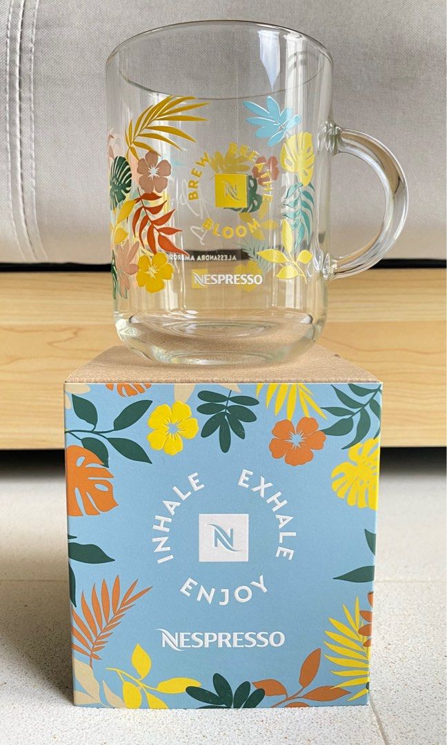 NESPRESSO X Alessandra Ambrosio Coffee Mug Glass Cup Limited Edition NIB