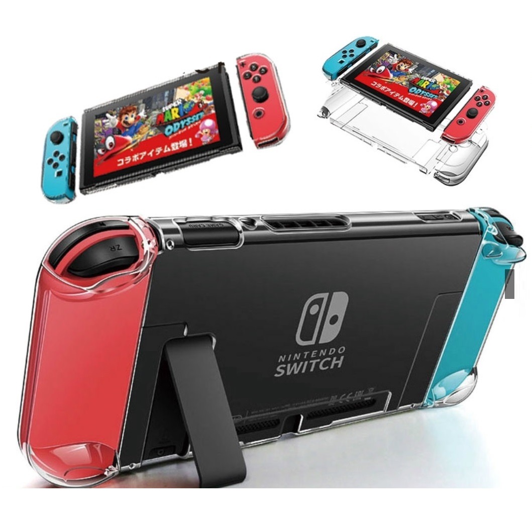 Nintendo Switch Gen 1 / Gen 2 Model Transparent Crystal Clear Full Coverage Hard Case Casing