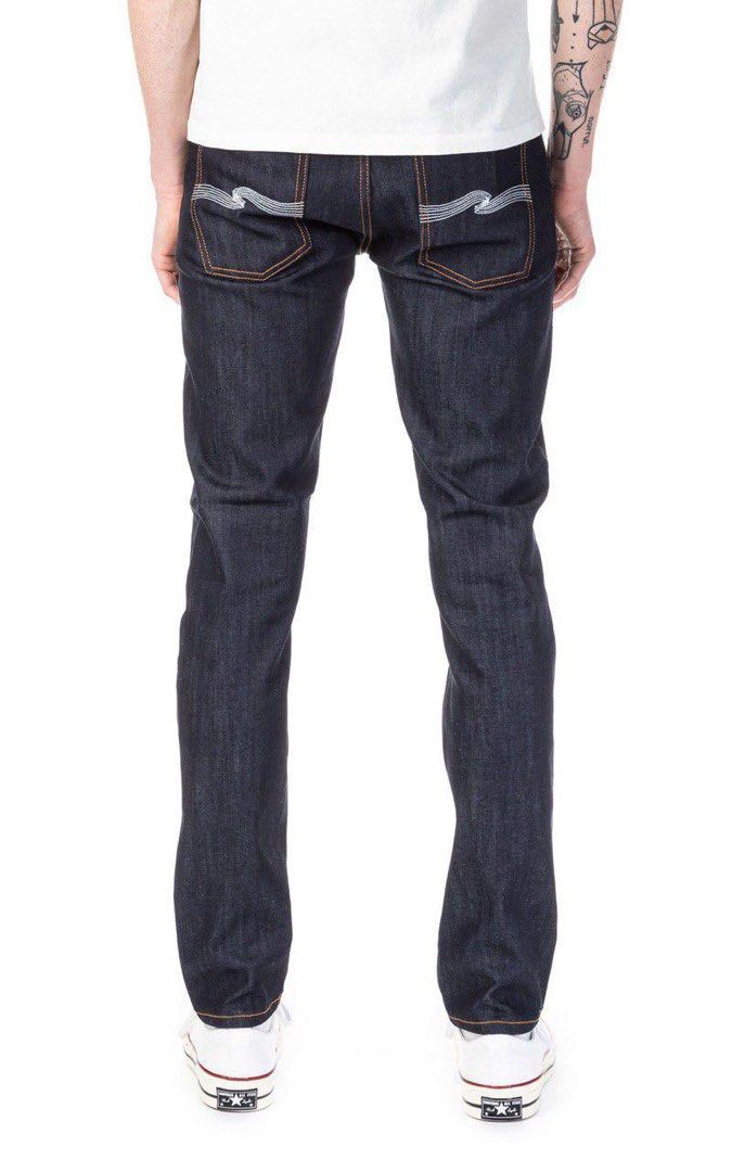 Nudie Jeans Lean Dean Dry Ecru Embo