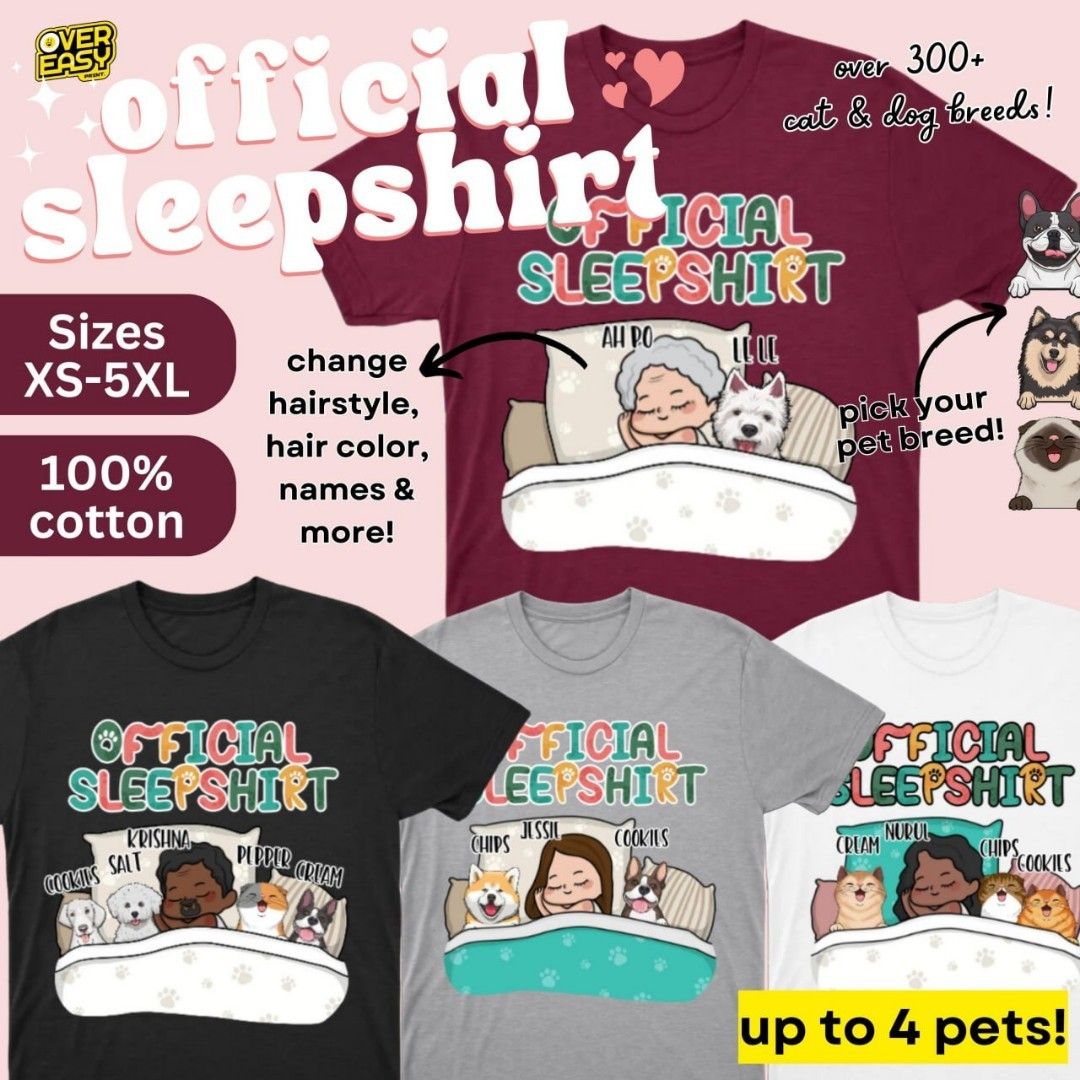 Dog Official Sleepshirt - Personalized Custom Unisex T-shirt