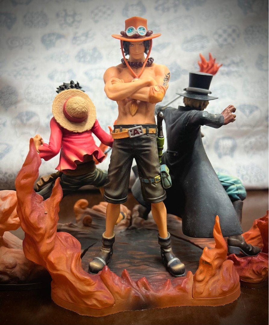 LIANGLIDE One Piece Anime Figure,Monkey D Luffy,Portgas D Ace,Sabo  Brotherhood Figure,One Piece Figure Anime Statues Realistic Character Model  Toy