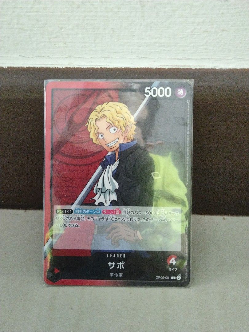 ONE PIECE CARD GAME {SABO RED AND BLACK), Hobbies &