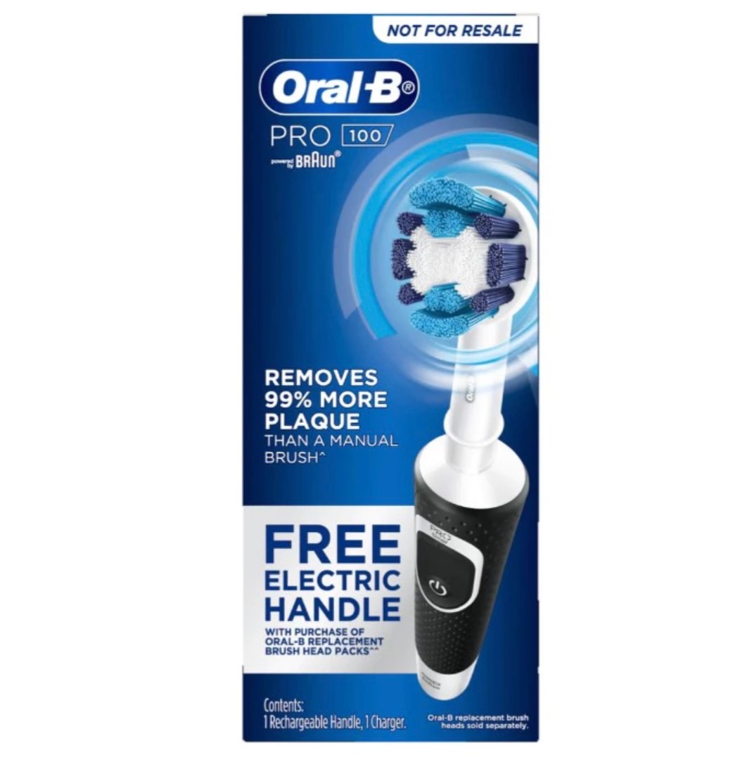 Oral B Pro 100 Electric Toothbrush, Beauty & Personal Care, Oral Care