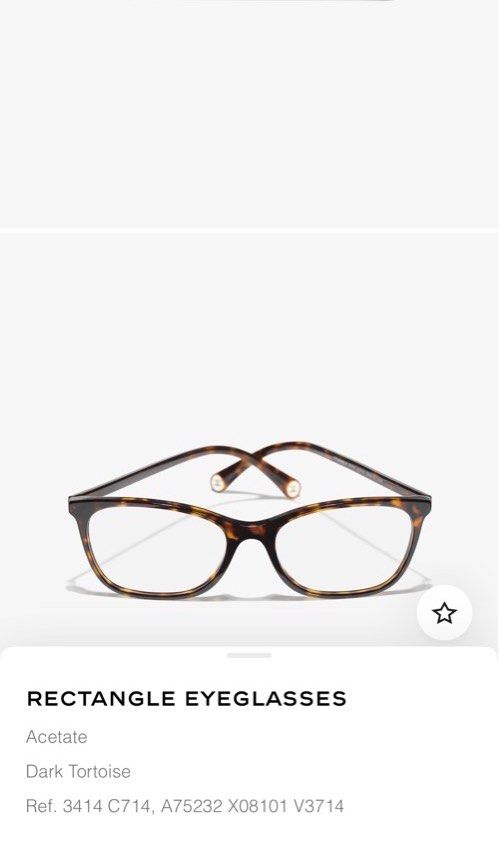 Chanel 3414 Glasses Brown Rectangle Women