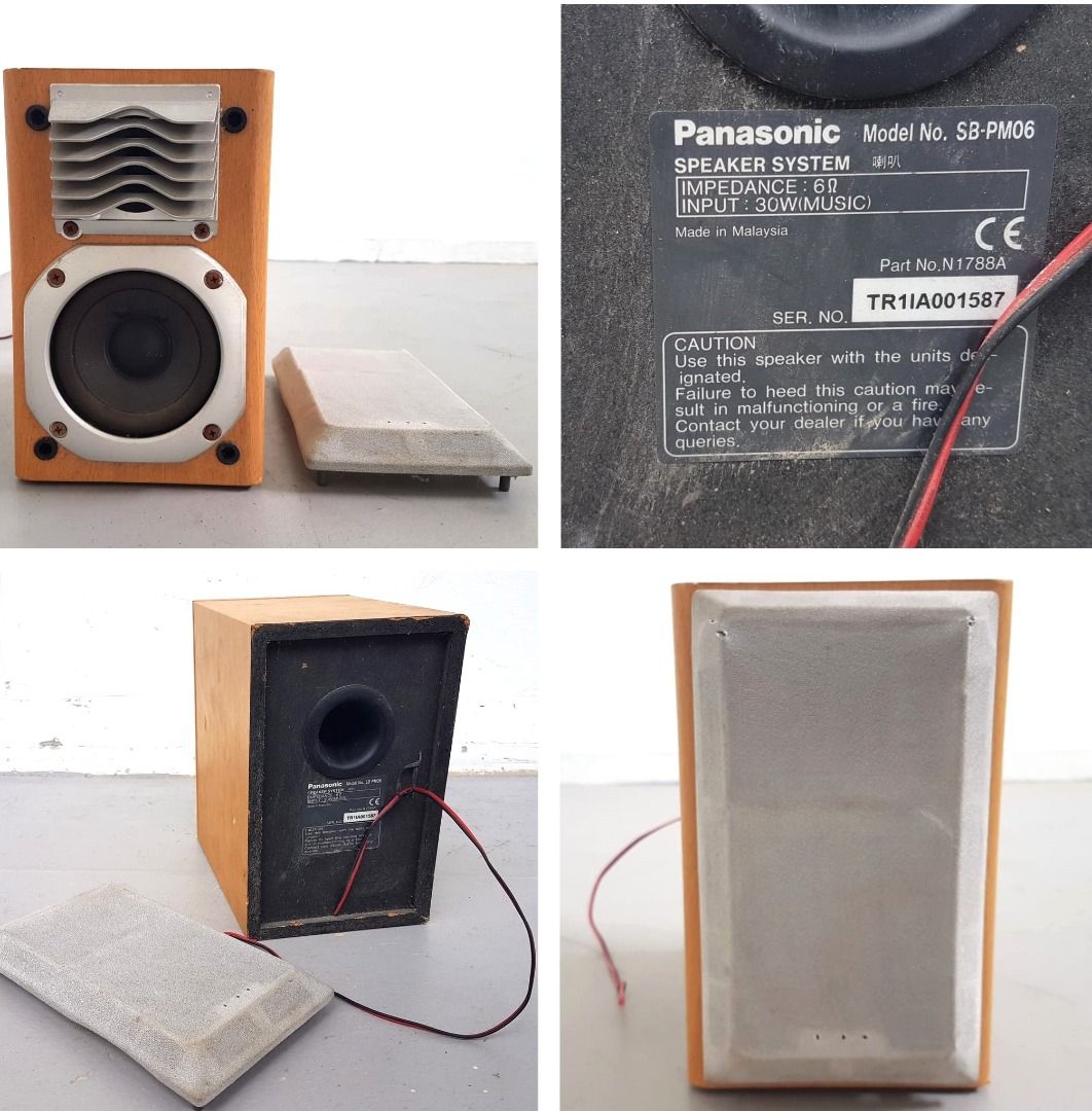 Panasonic Sound System Model SB PM06 30 watts One Bookshelf Speaker 2 Way Tower HiFi Home Entertainment Karaoke Soundbar Multimedia TV