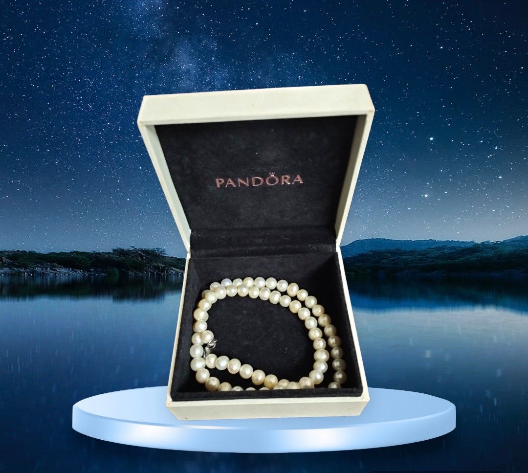 Pandora sales pearl necklace