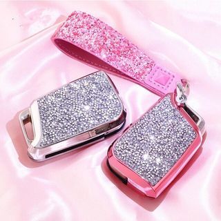 Pink Diamond Style Key Case Cover for Volkswagen VW Golf Touran, Tiguan, Passat