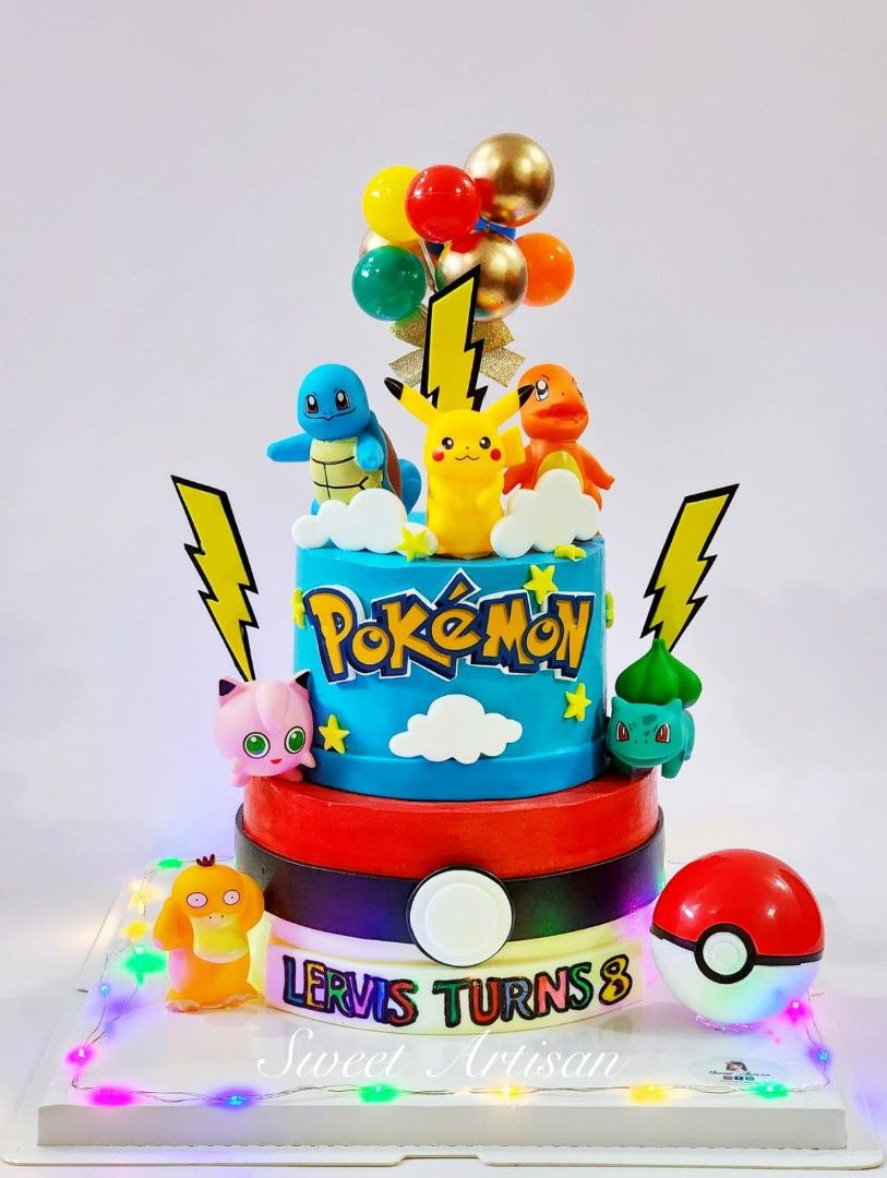 POKEMON Cake Topper Light up Pikachu Birthday Party Cake Decoration Decoset  Craft Supply - Etsy