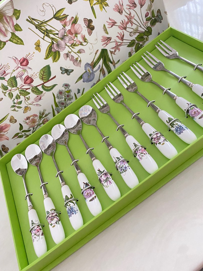 PORTMEIRION pastry fork & tea spoons 12 piece sets, Furniture & Home