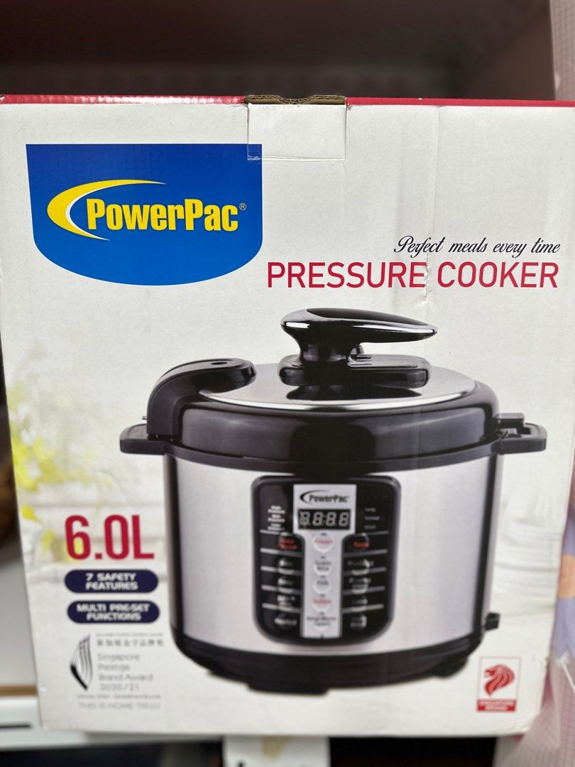 PowerPac Electric Pressure Cooker 6L, TV & Home Appliances, Kitchen