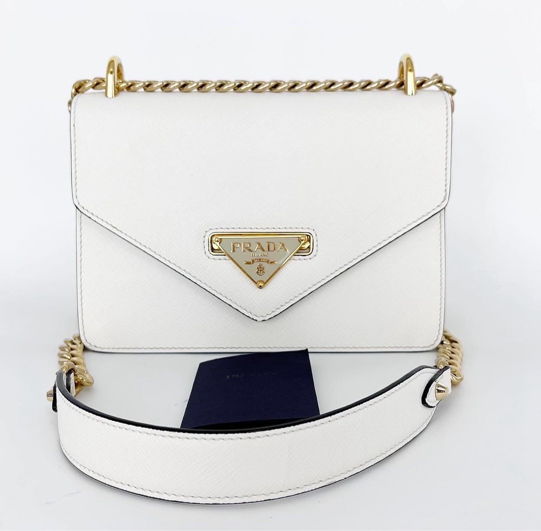 Prada white shop sling bag