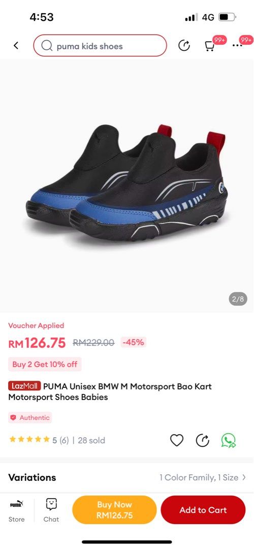 Puma bmw outlet shoes 28 kids