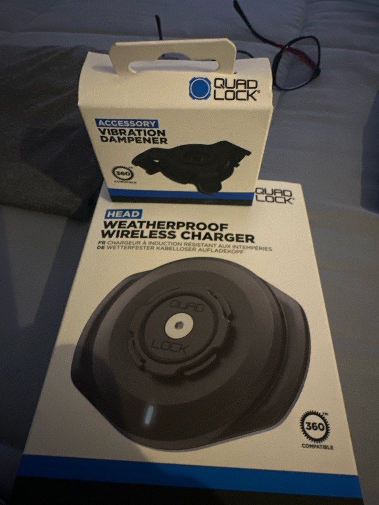 Quad lock vibration dampener shop with wireless charger