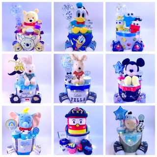Blessings to mum and baby with our practical, charming handcrafted diaper cakes! Collection item 1