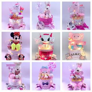 Blessings to mum and baby with our practical, charming handcrafted diaper cakes! Collection item 2