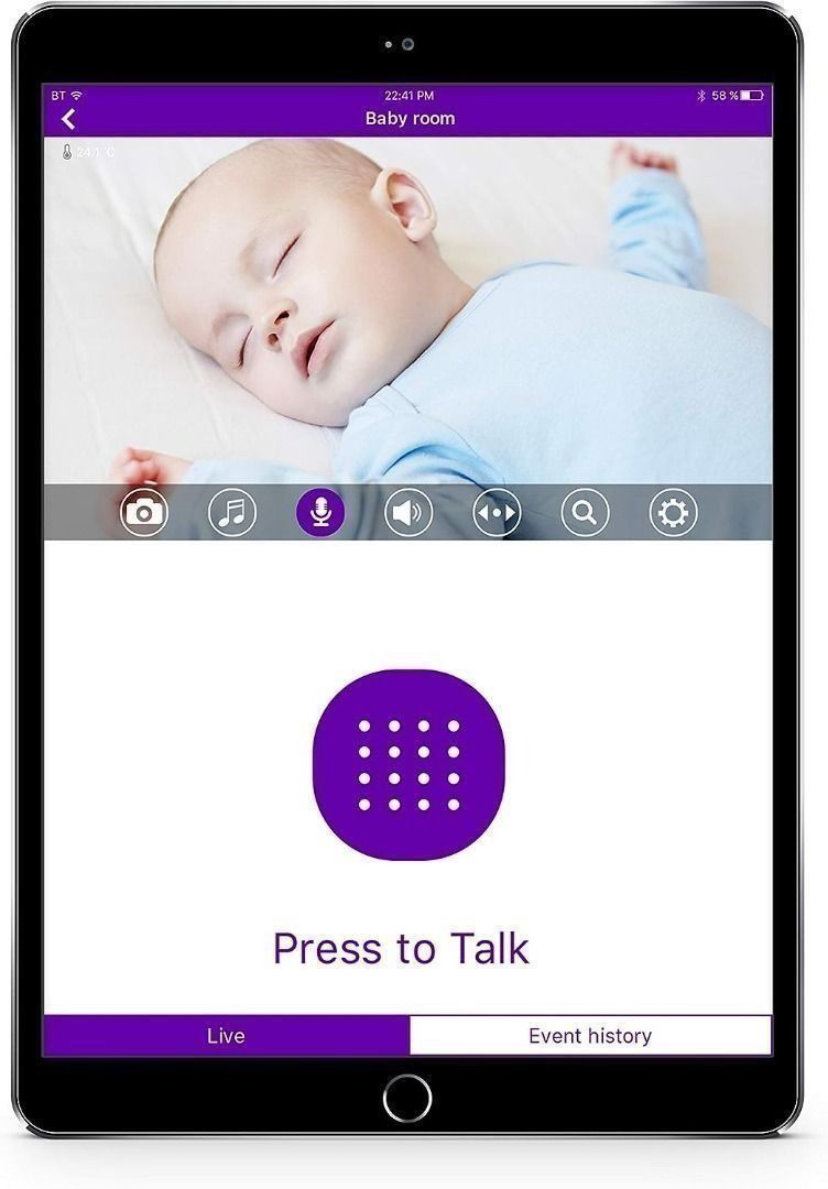 Bt video smart 5 cheap inch screen baby monitor