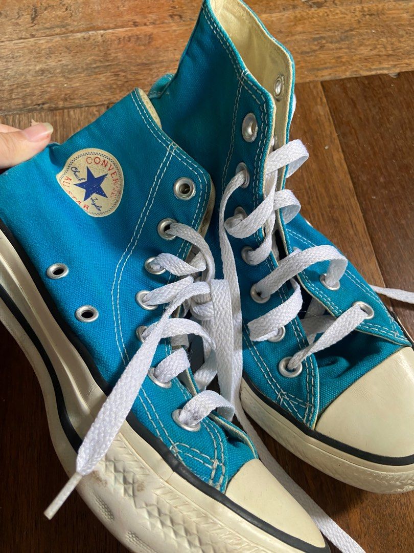 Royal blue converse high tops womens sale