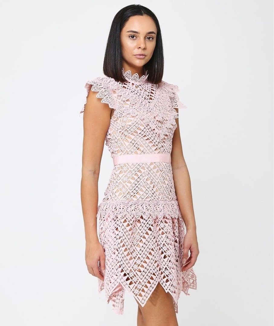 Self portrait triangle deals lace dress