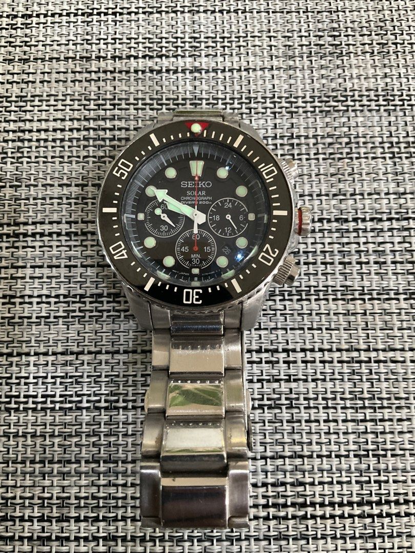 Seiko Solar Chronograph Diver SSC015 Air Diver Sapphire