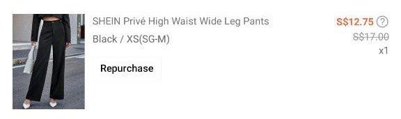 SHEIN Privé High Waist Wide Leg Pants
