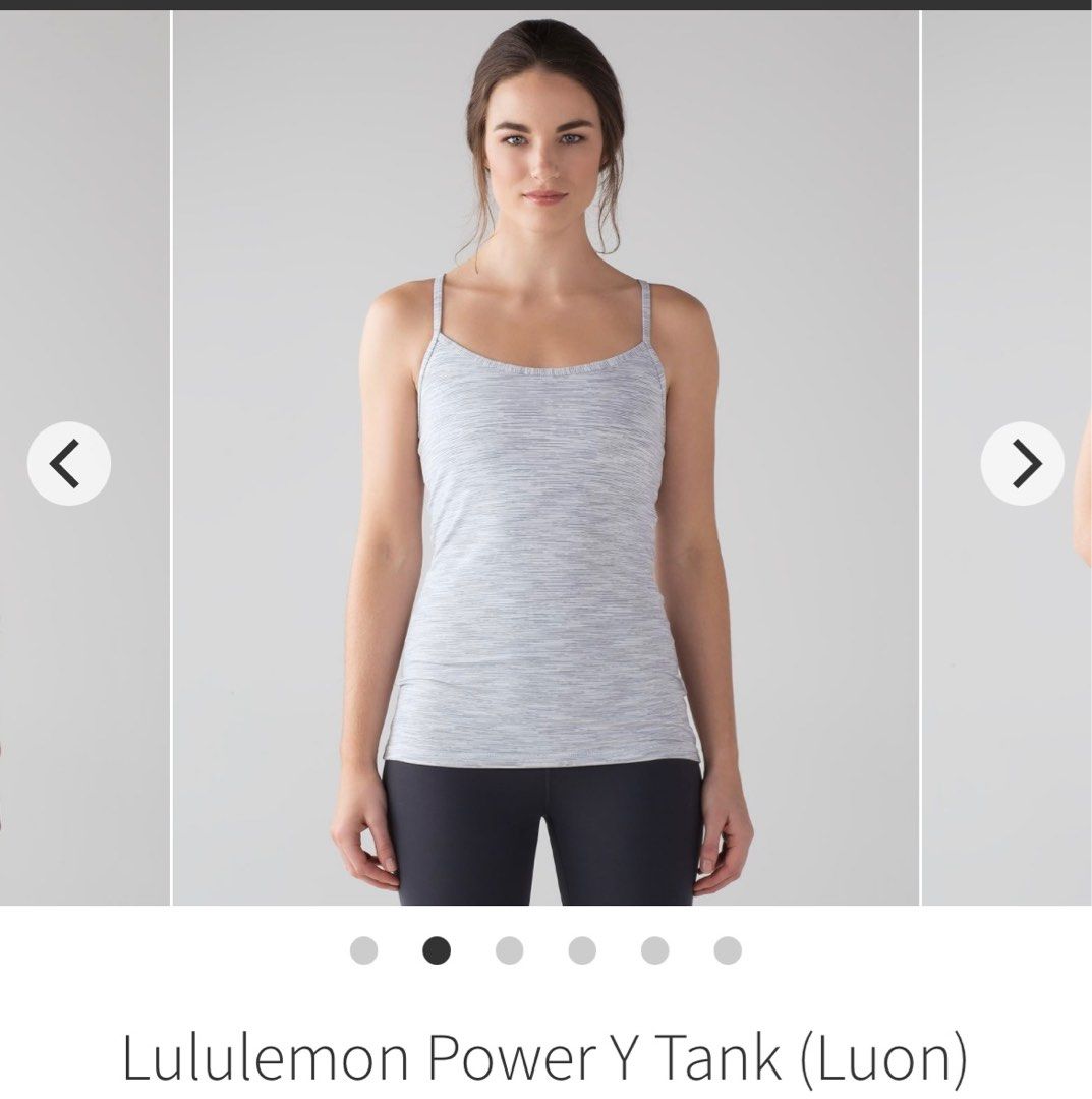 Size 6 Lululemon power y tank, Women's Fashion, Activewear on Carousell