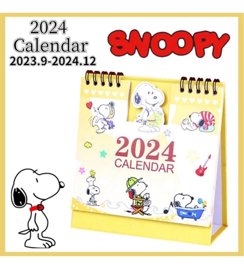 Snoopy 2024 Desk Calendar, Everything Else on Carousell