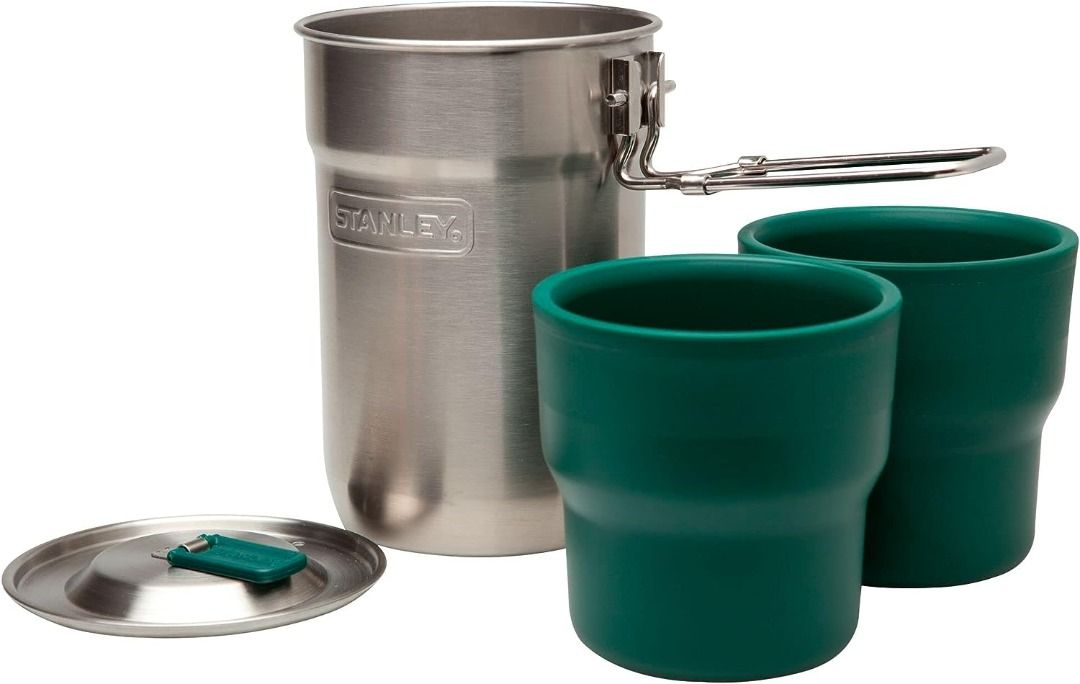 STANLEY 10-01290-043 Adventure Camp Cook Set 24oz Stainless Steel APJT0061 (Category: Hiking & Camping) located in Singapore. Submitted by jefftanjw109028 (Listing ID 1268405490, Image 3). Description: About this item IDEAL OUTDOOR ACCESSORIES: The Stanley cook kit is perfect for outdoor cooking for hot meals, coffee, or boiling water Our cooking pots come with a vented top to let steam escape or strain liquid This is a great survival supplies gi