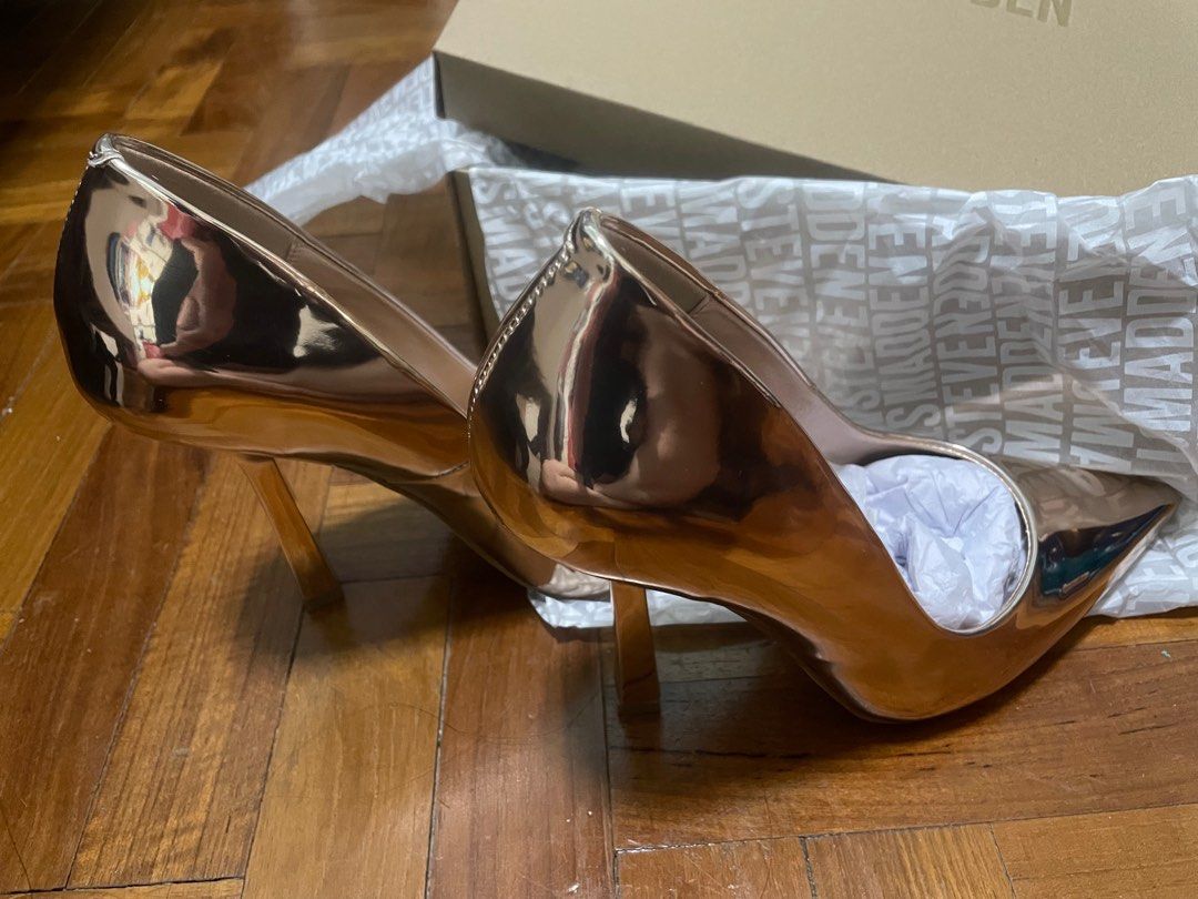 Steve Madden Rose Gold Heels Women s Fashion Footwear Heels on Carousell