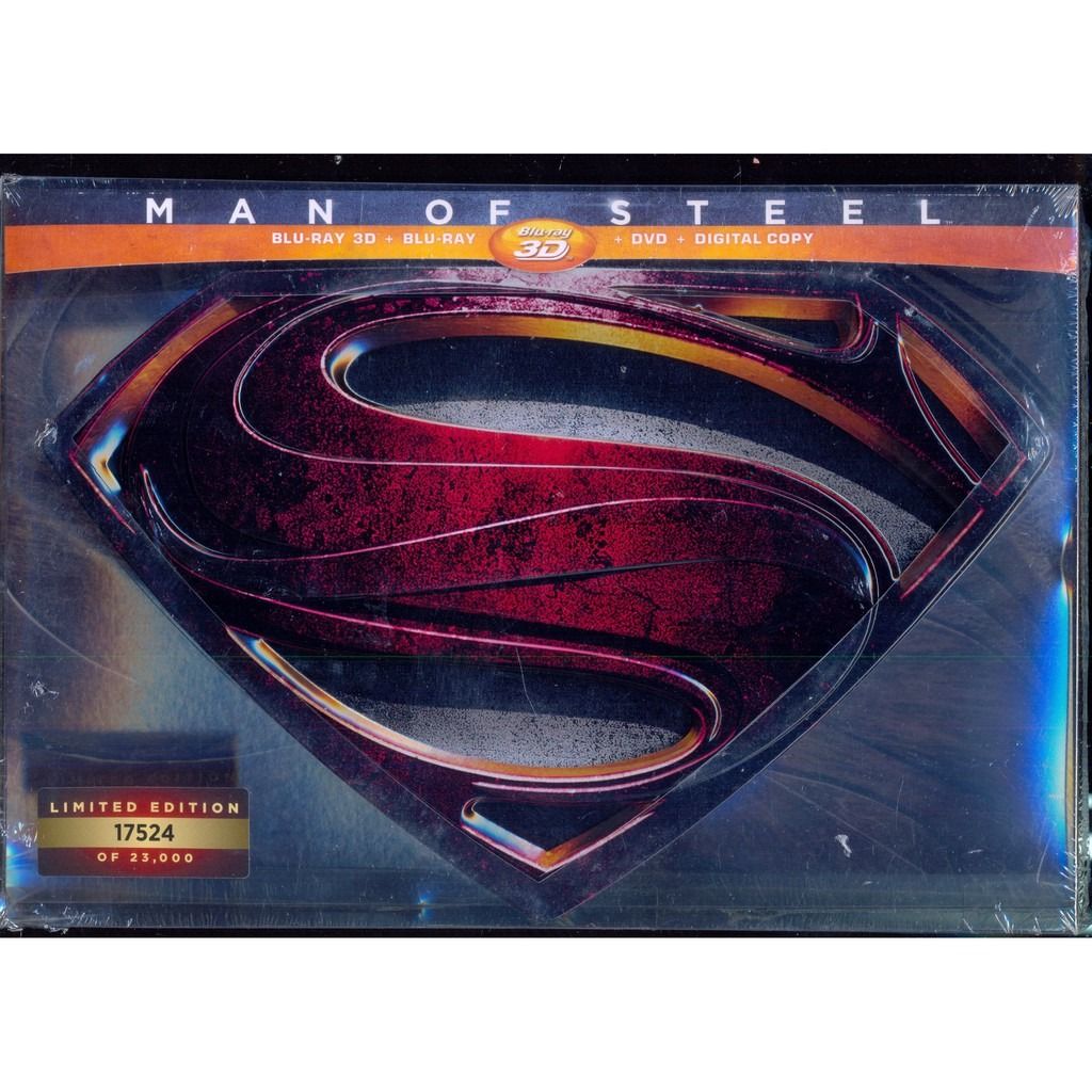 Man of Steel 3D Blu-ray (Blu-ray 3D + Blu-ray + DVD)