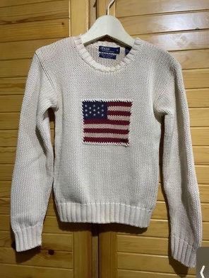 Sweater 95% new Ralph Lauren/Polo 美國旗針織(沒任何污漬）$180, 女