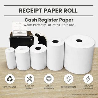Thermal paper roll | Nets paper roll | Mini Bluetooth Printer Paper | POS Cashier Receipt | Food delivery