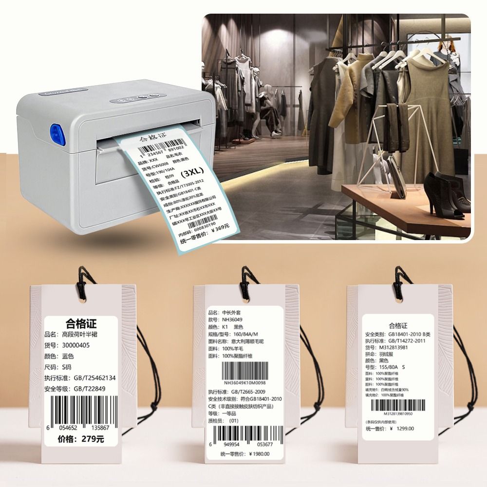 Thermal Printer Bluetooth Waybill Barcode Shipping Label Consignment ...