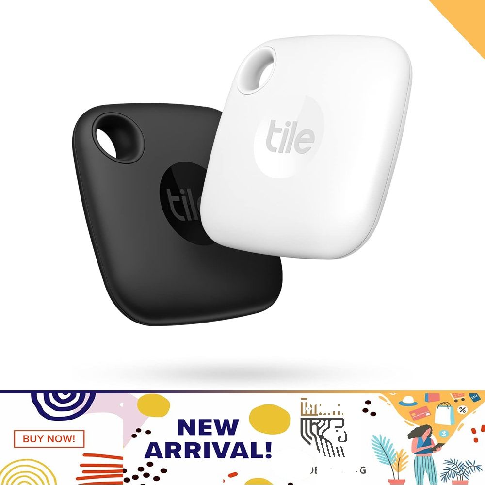 Tile Mate 2 Pack. Bluetooth Tracker Keys Finder and Item Locator