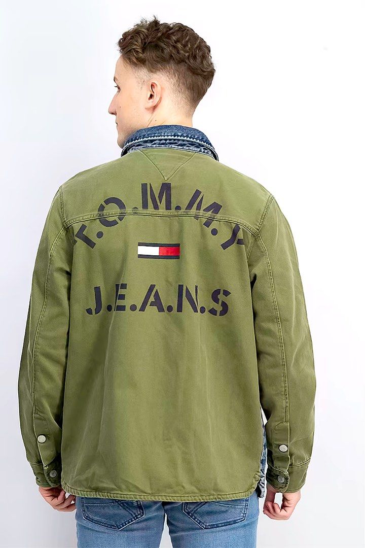 Tommy hilfiger denim jacket back print top