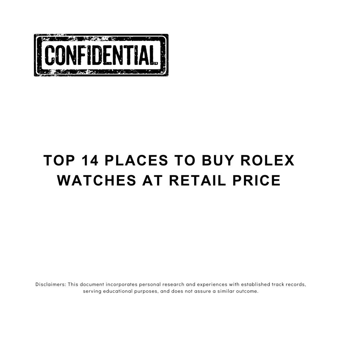 Top 14 Places to Buy Rolex Watches at Retail Price