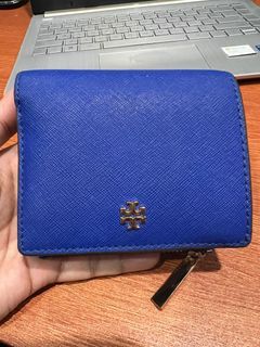Tory Burch Emerson Mini Wallet Preloved Biru