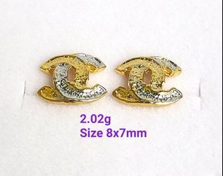 Two Gold Ear Studs