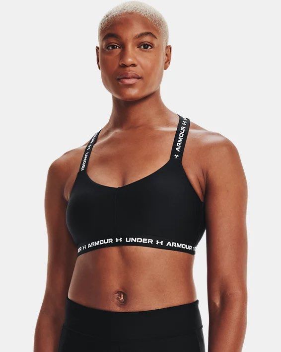Under Armor Crossback Sports Bra in Black, Women's Fashion, Activewear on  Carousell