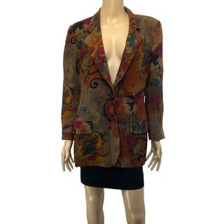 Ungaro Vintage Brown Multicolor Printed Jacket
