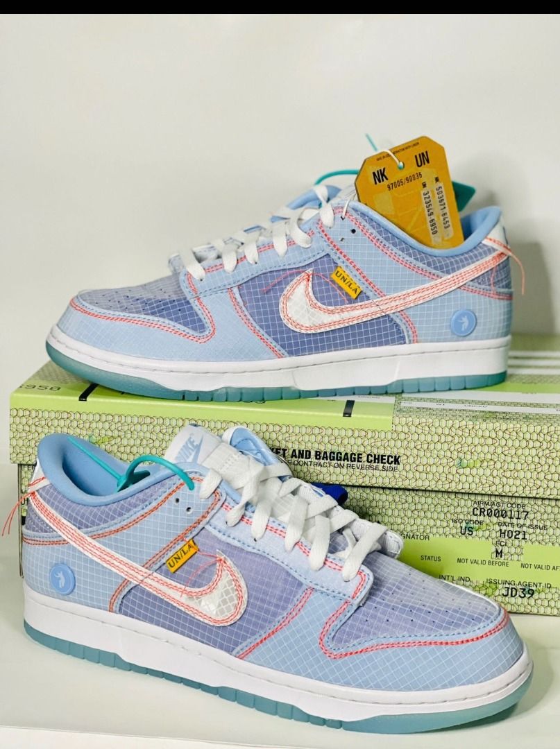 Union x Nike Dunk Low Argon 復古潮流減震低幫板鞋男女同款以太氣藍