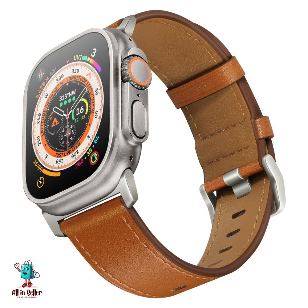 Leather Strap for Apple Watch Band 45mm 44mm 42mm 41mm 40mm 38mm