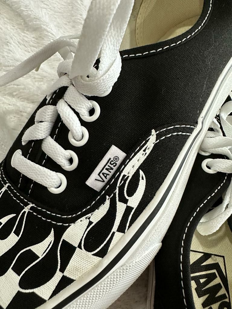 VANS Authentic Checker Flame Women s Fashion Footwear Sneakers
