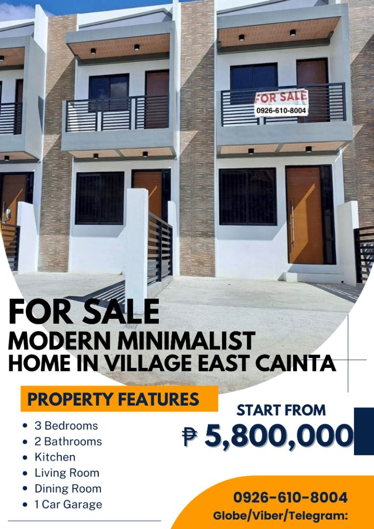 Village East Cainta house for sale Brandnew RFO 2 Storey near LRT Sta