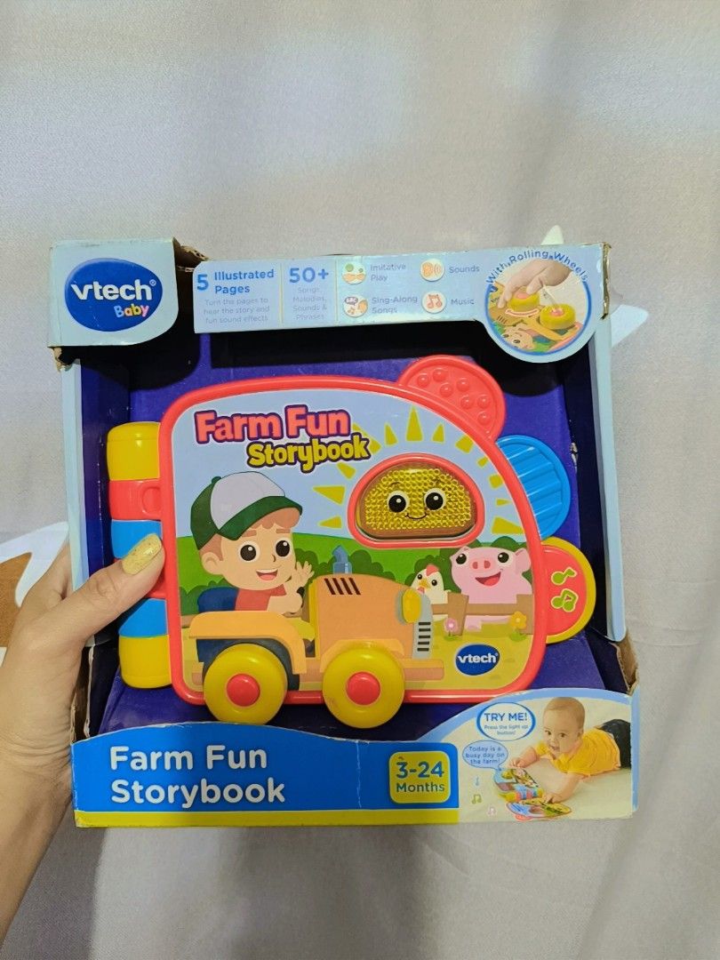 Kids' books: Vtech Fun Farm Story Book, Babies & Kids, Infant Playtime on  Carousell