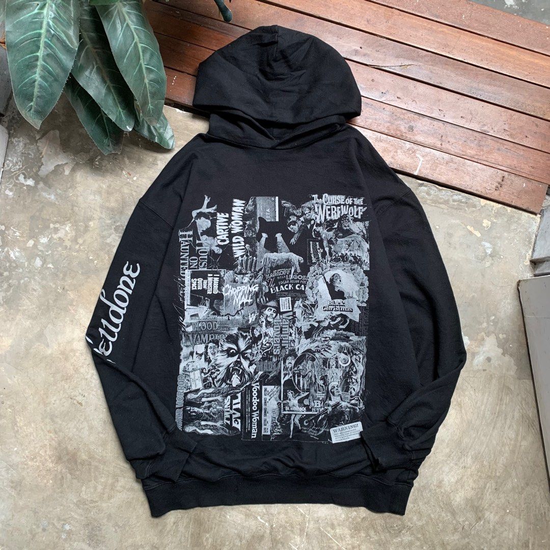 Horror movie outlet collage hoodie