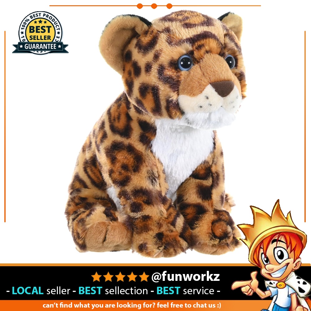 Wild Republic Black Jaguar Plush Stuffed Animal - Cuddlekins 12 Inches - Soft Toy Gift For Kids, Collectors