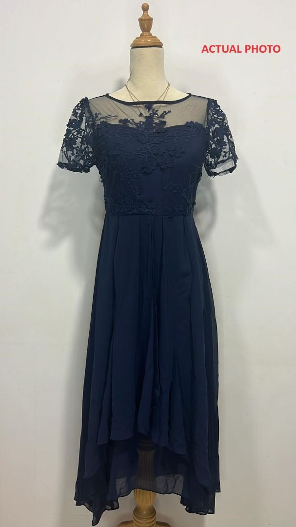Chiffon tea length dress on sale