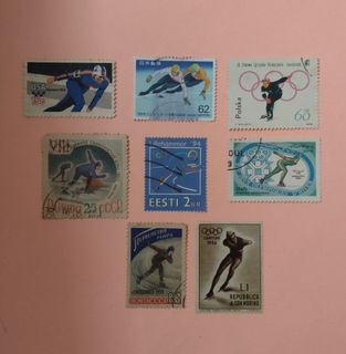 Worldwide Stamps :  Sports ( Ice Figure Skating ) , 8 v .
