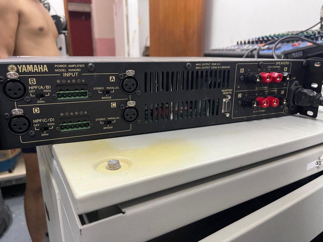 Yamaha 4 channel amplifier xm4080, Audio, Soundbars, Speakers